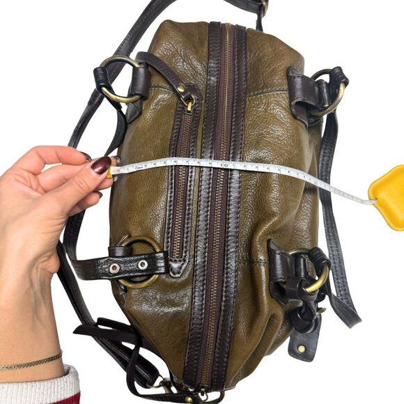 Rare Lucky Brand Olive Green Leather Satchel — New/Barely Used - Picture 13 of 17